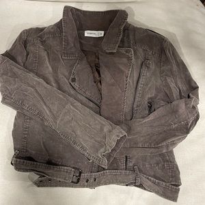 Lightweight brushed corduroy motorcycle style